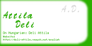 attila deli business card